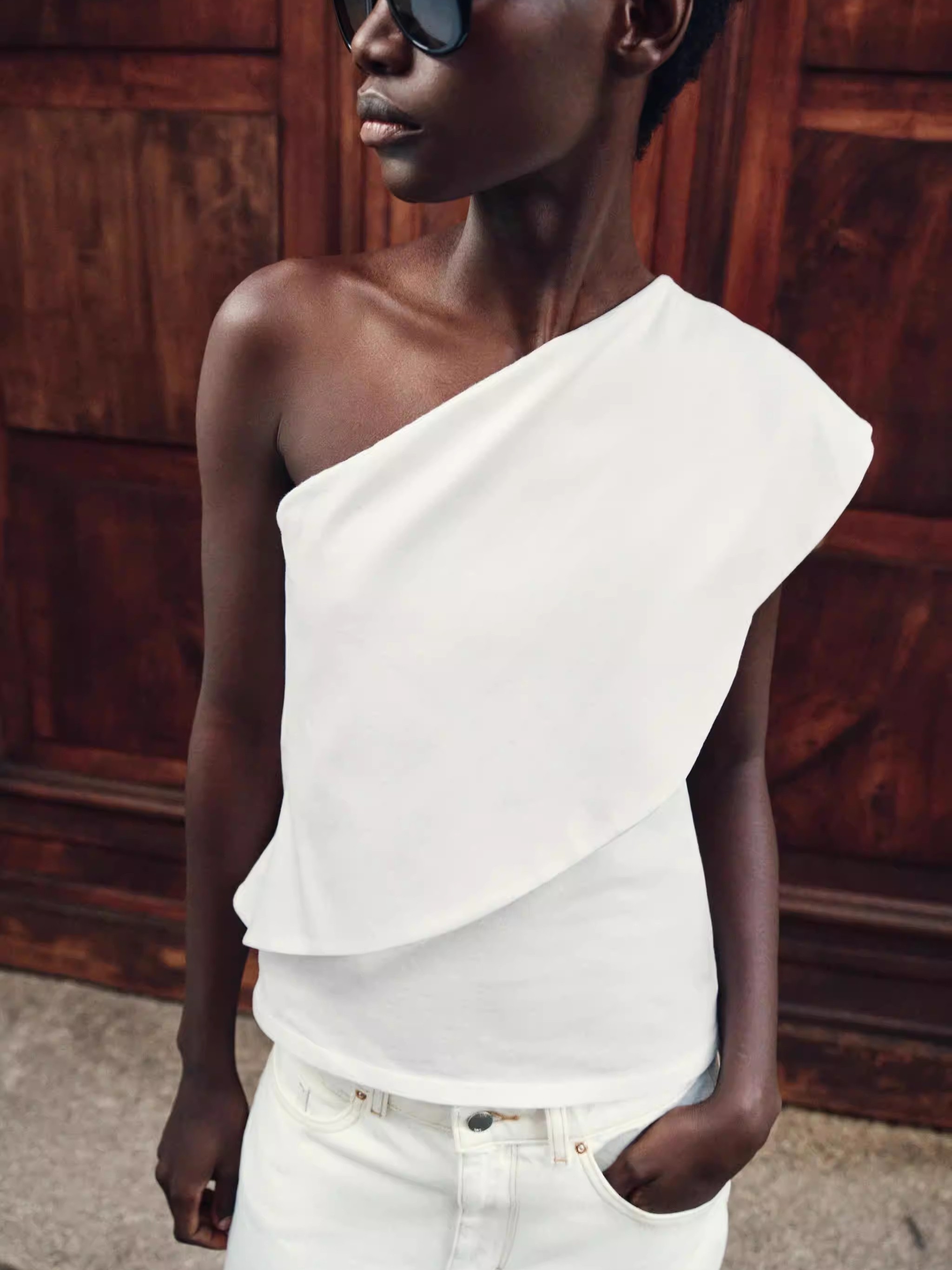 Ethnic Clothing & Online Fashion Store Khaadi Uk - New Summer Women's Fashion Asymmetric Shoulder