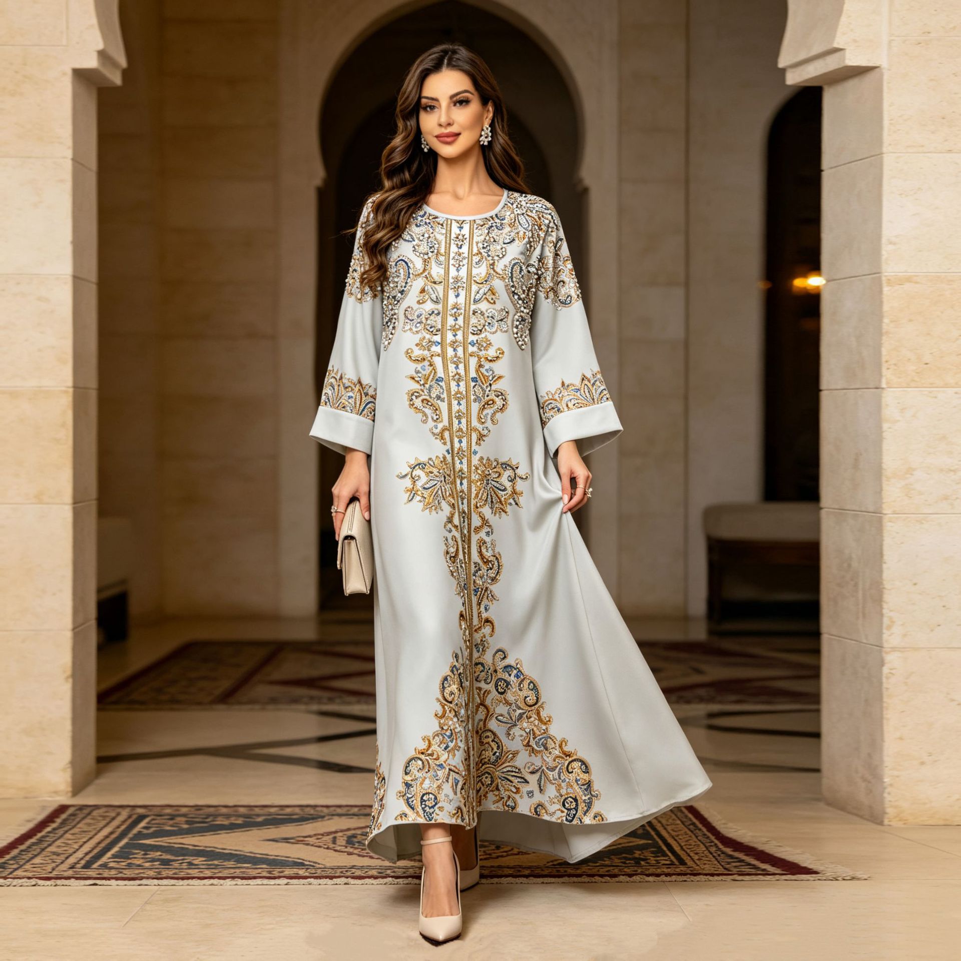Jalabiya Women Arabic - Eid Dress Women Abaya Print Dresses