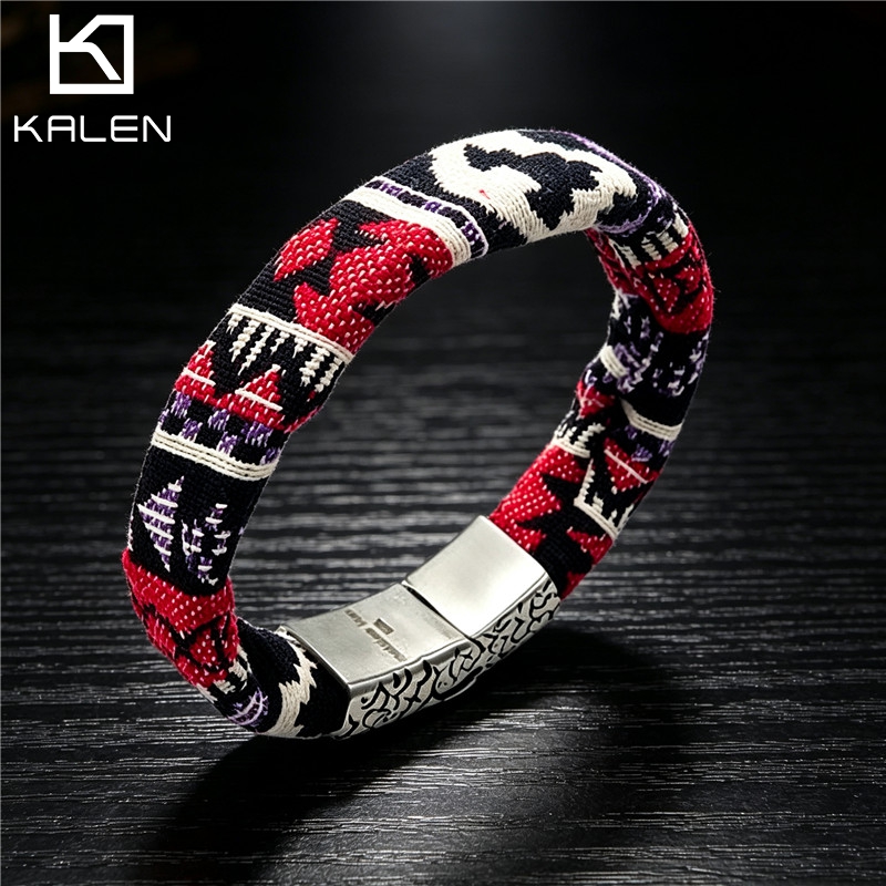 Ethnic Fashion Bd - KALEN Bohemian Men's Stainless Steel Bracelet