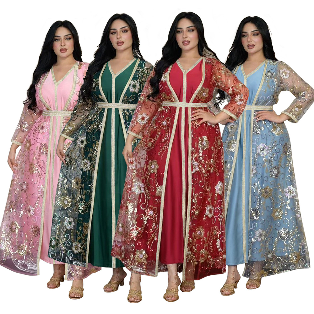 Jalabiya Women Arabic - Women Eid Muslim Dresses Print Ramadan