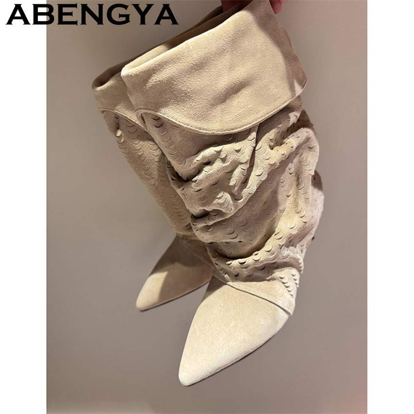 Women's Mid Calf Short Boots 2 - Ethnic Fashion recension och pris