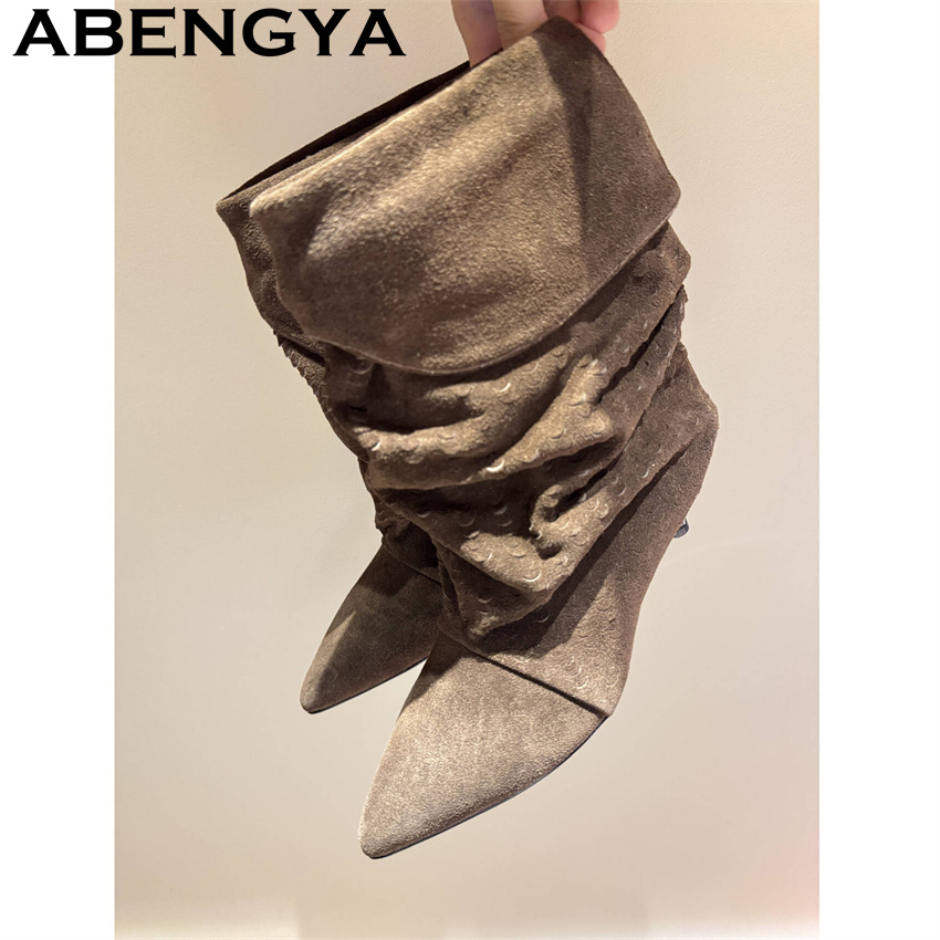 Women's Mid Calf Short Boots 2 - Ethnic Fashion recension och pris