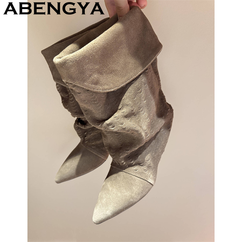 Women's Mid Calf Short Boots 2 - Ethnic Fashion recension och pris
