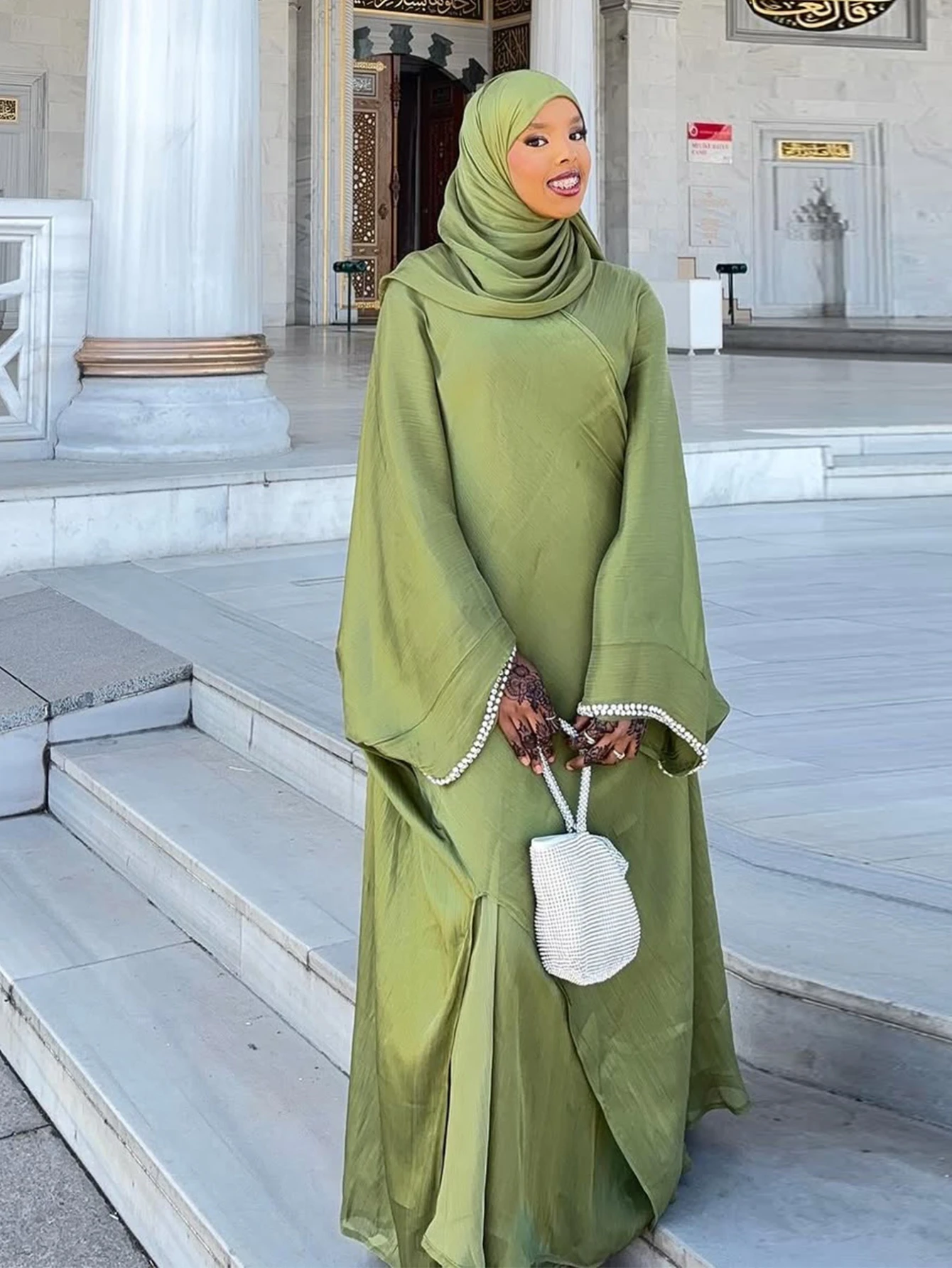 Eid Muslim Abaya Scarf Dress 1 - Jalabiya Women Arabic recension och pris