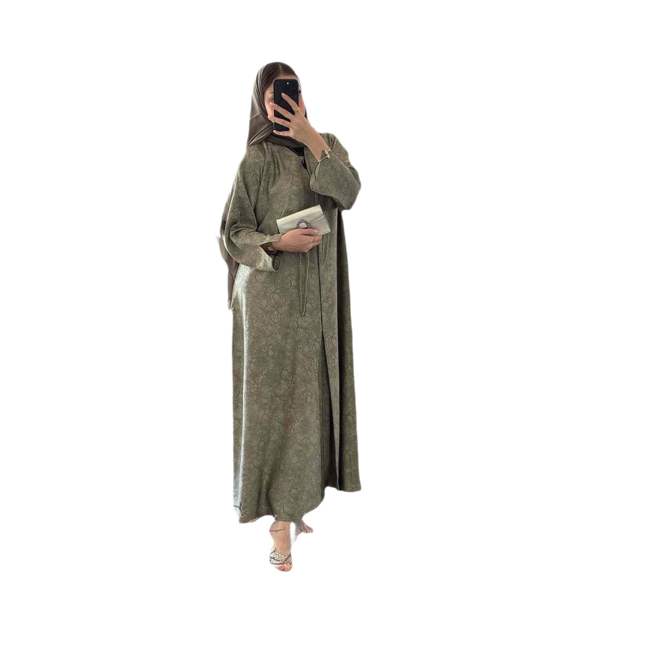 Eid Dress Print Abaya Women Mu - Jalabiya Women Arabic recension och pris