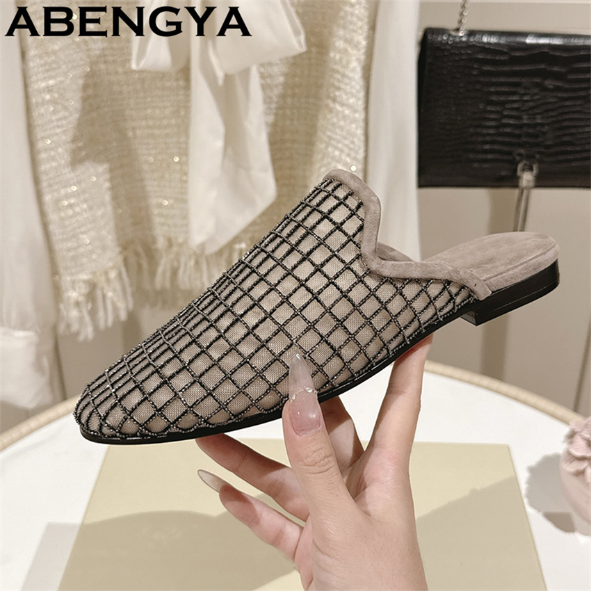 Shiny Lace Mesh Round Toe Flat - Ethnic Fashion recension och pris