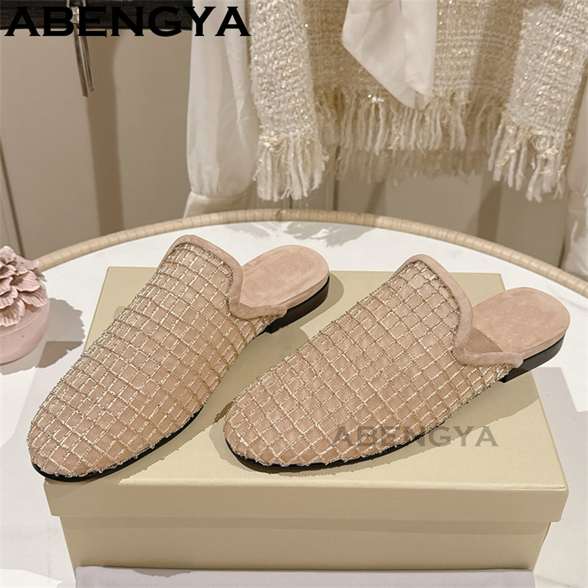 Shiny Lace Mesh Round Toe Flat - Ethnic Fashion recension och pris