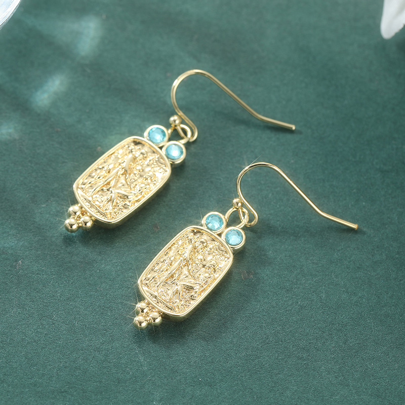 Vintage Inlaid Sea Blue CZ Dan - Ethnic Fashion Wear For Women recension och pris
