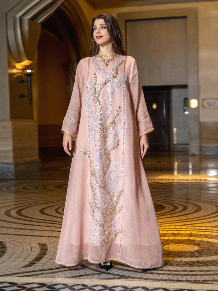 Eid Muslim Party Dress for Wom - Jalabiya Women Arabic recension och pris