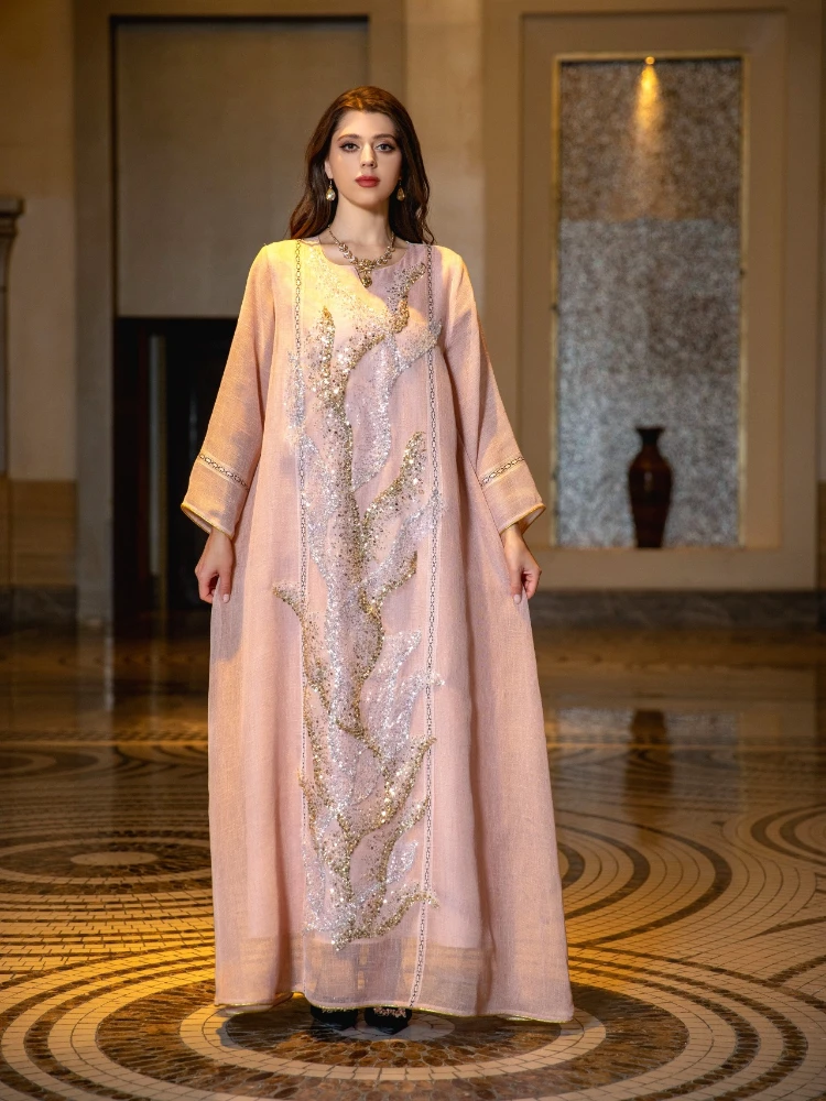 Eid Muslim Party Dress for Wom - Jalabiya Women Arabic recension och pris