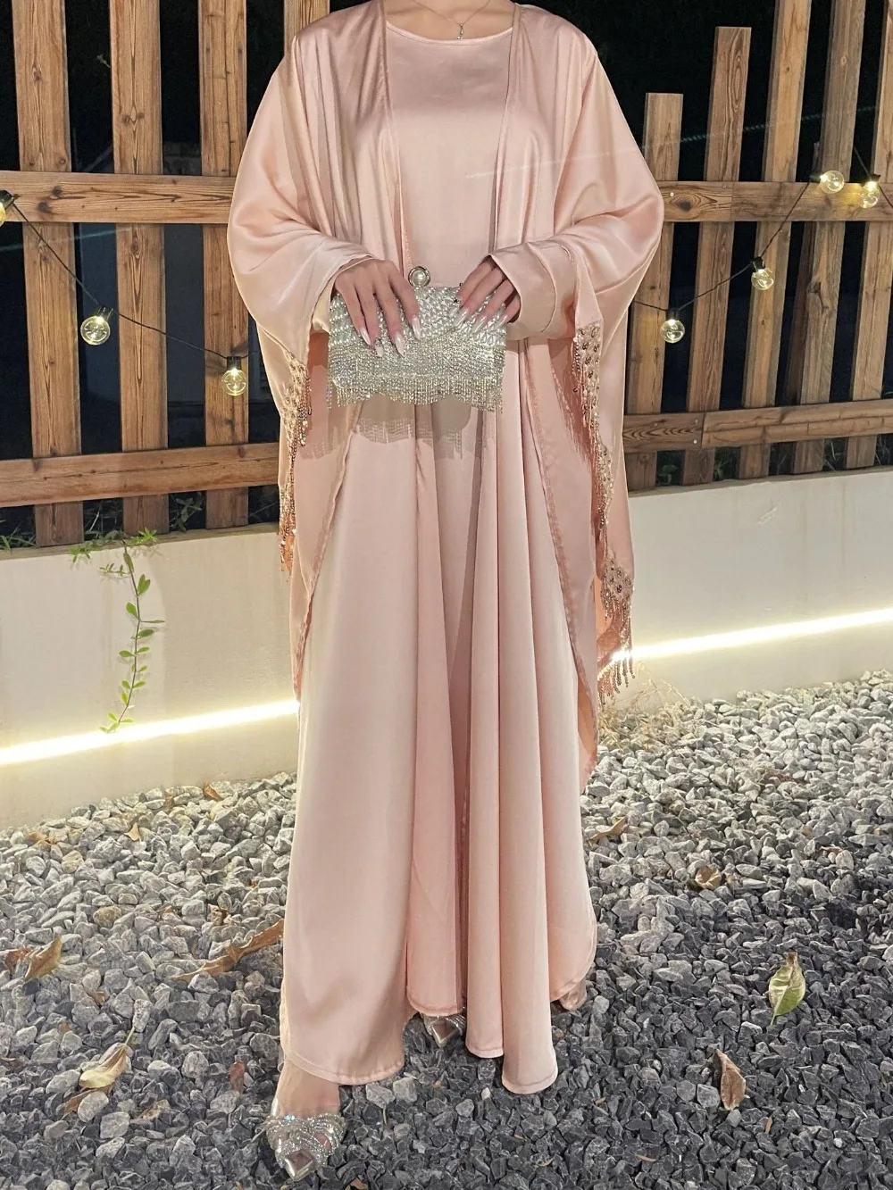 Muslim Women Abaya Dress 2 Pie - Jalabiya Women Arabic recension och pris