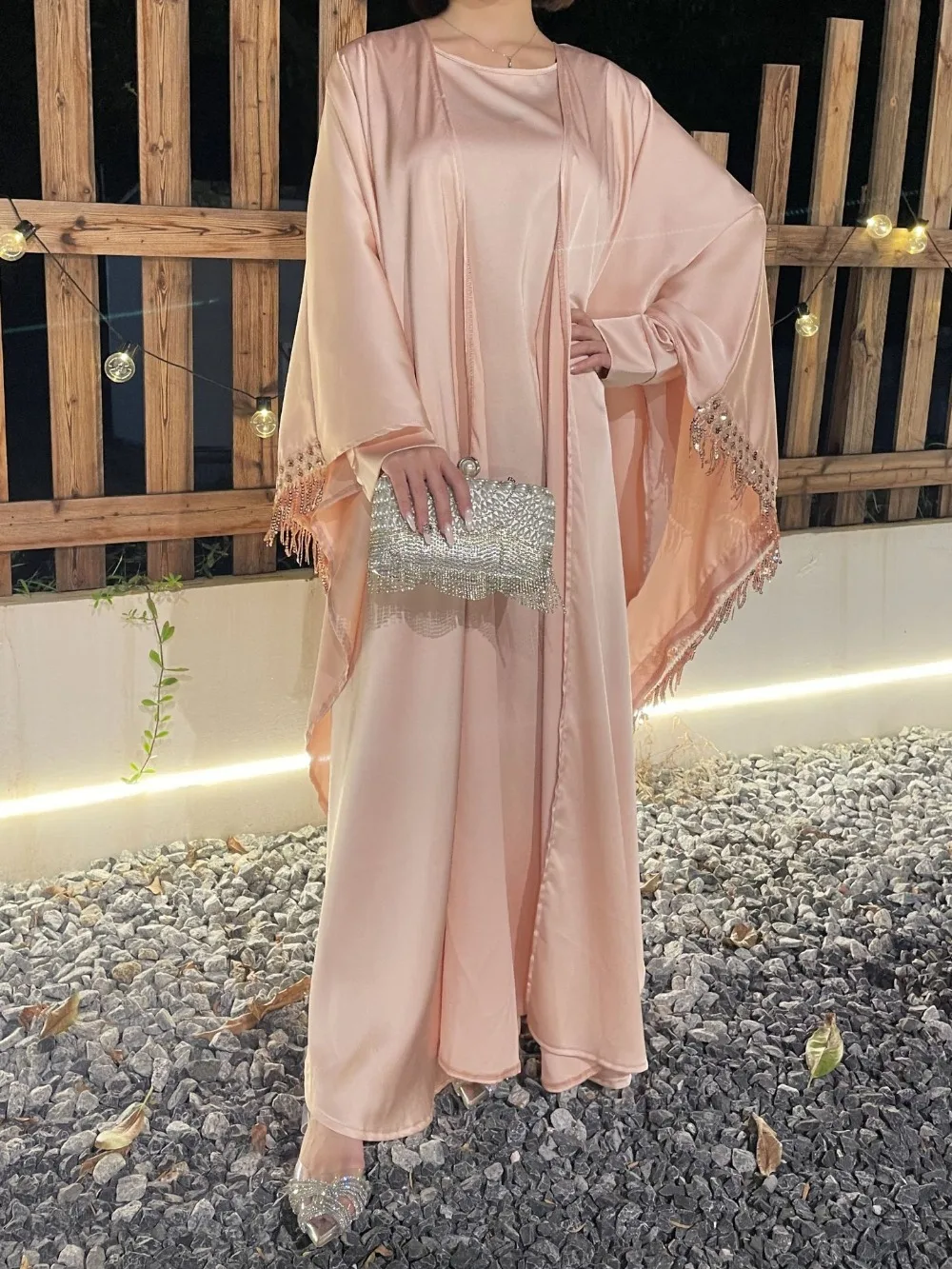 Muslim Women Abaya Dress 2 Pie - Jalabiya Women Arabic recension och pris