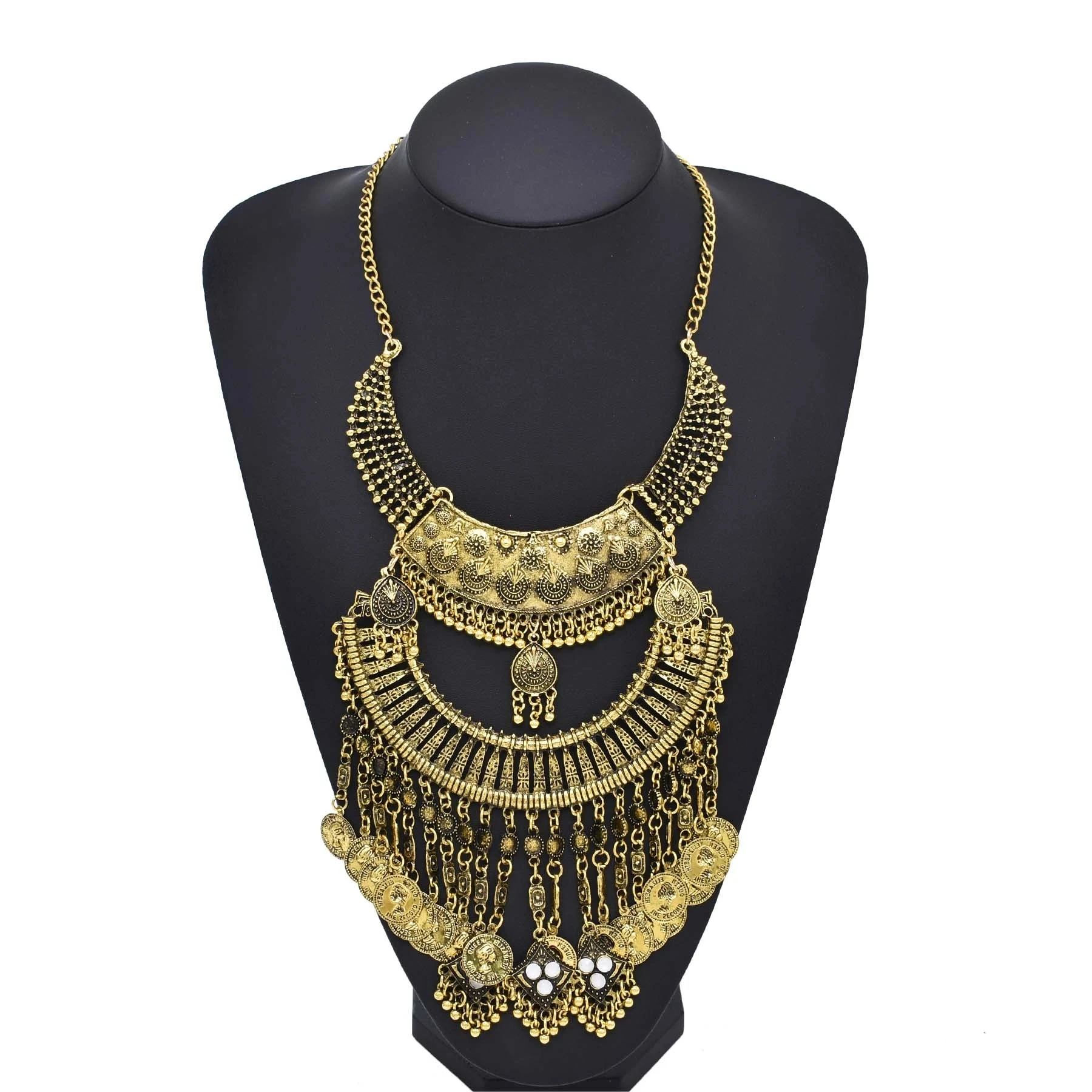 Retro Golden Gypsy Afghan Coin - Ethnic Fashion Pakistan recension och pris