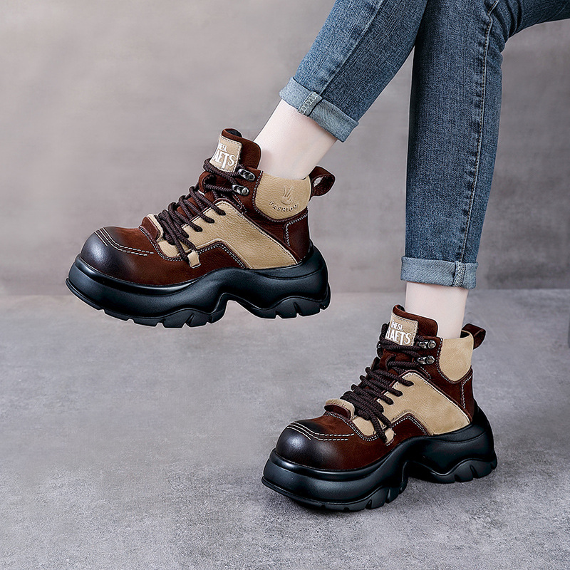 6cm Genuine Leather Wedge Fash - Ethnic Fashion recension och pris