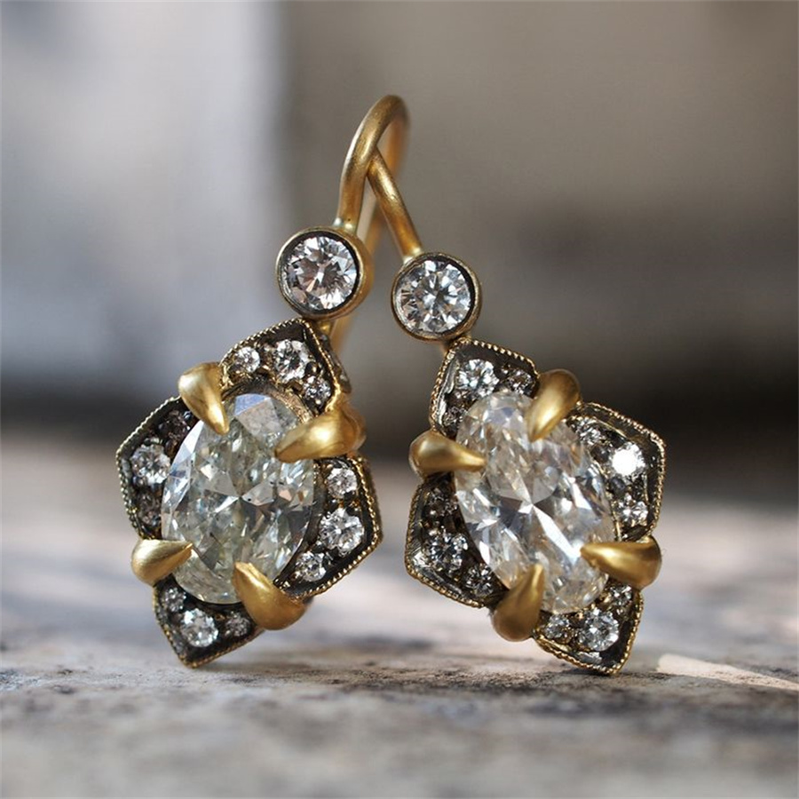 Vintage Inlaid White CZ Dangle - Ethnic Fashion Wear For Women recension och pris